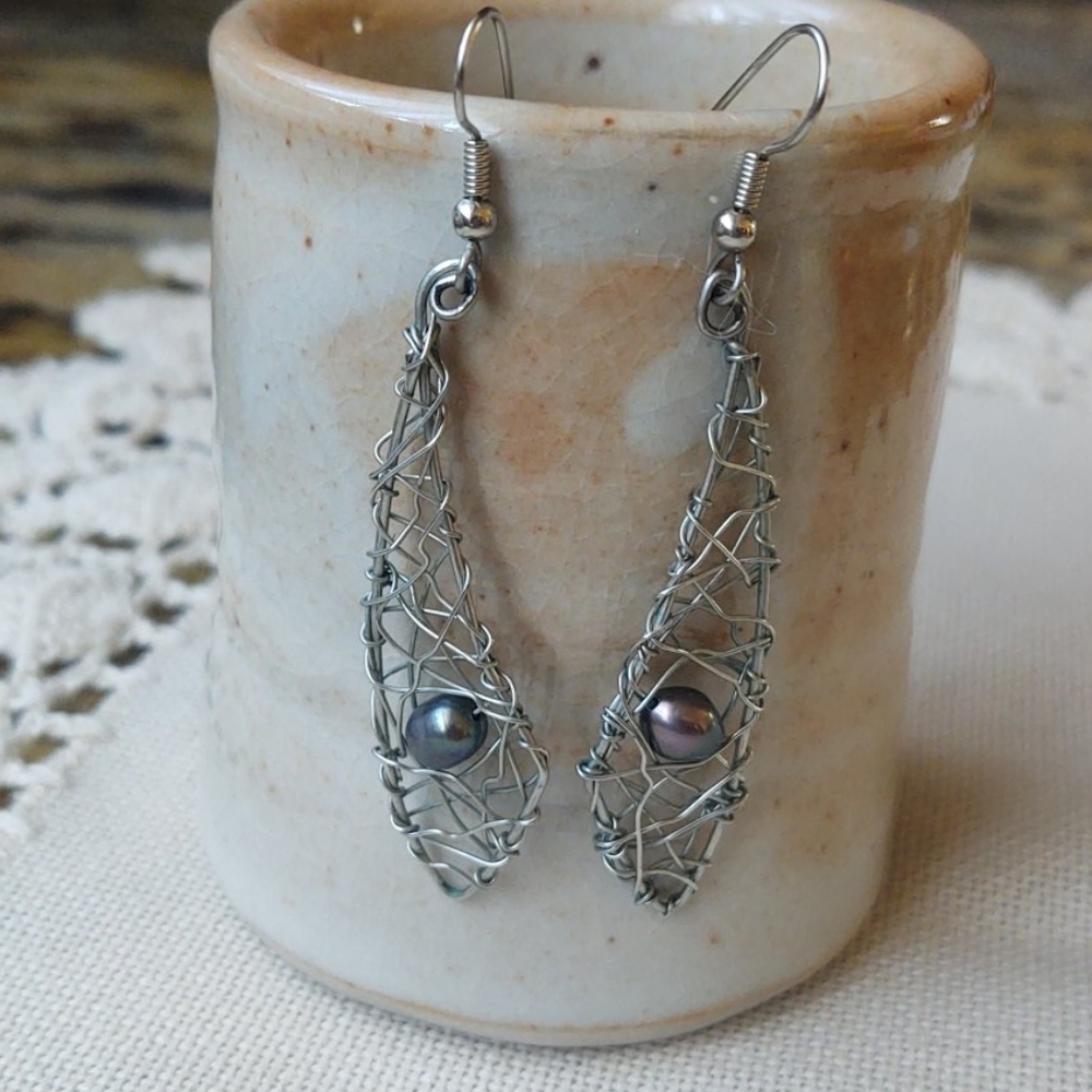 Hand made Wire earrings